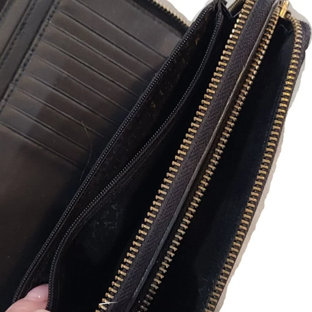 Kate Spade Wallet Zip Around Credit Card Slot Purse Zipper Leather - Picture 10 of 12